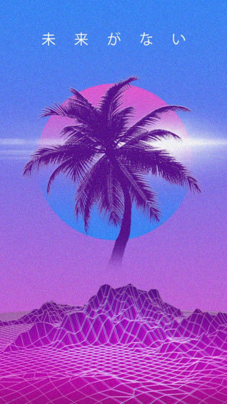 Aesthetic Vaporwave Phone Wallpaper On