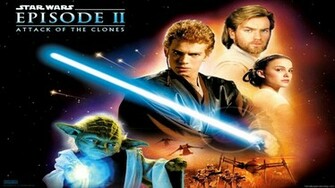 Star Wars Attack Clones Sci Fi Action Futuristic Movie Film Poster