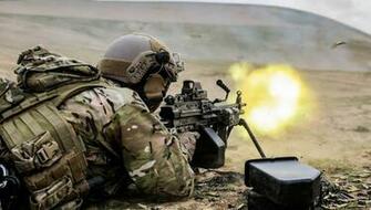 United States Spec Ops Afghanistan M249 Squad Automatic Weapon