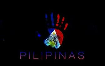 Red Wallpaper Blue Hands Colored Flags Philippines