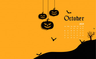 October Desktop Wallpaper Calendar