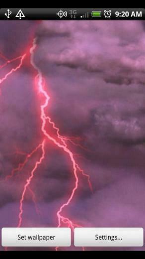 Android Quick App Thunderstorm Live Wallpaper Central