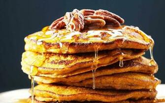 Pancakes Honey Sweet Nuts Stock Photos Image HD