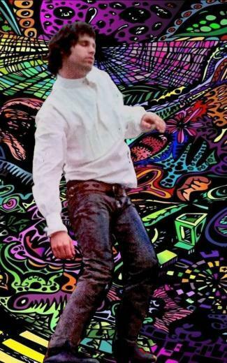 Jim Morrison Psychedelic Wallpaper