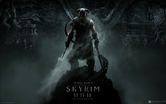 Scrolls Skyrim Widescreen Wallpaper Dragon