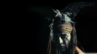 Johnny Depp As Tonto The Lone Ranger Movie Wallpaper
