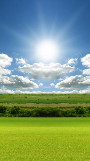 Nature Bright Sunshine Field Cloudy Skyscape iPhone 5s