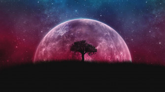 Galaxy Moon Wallpaper