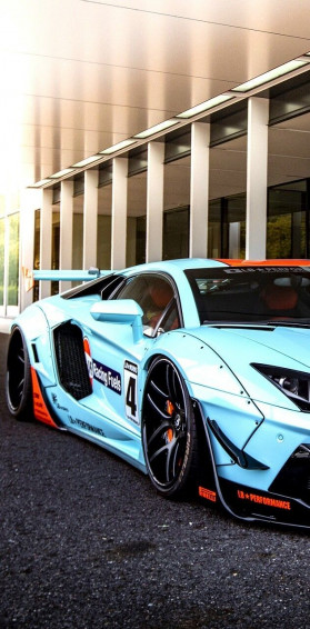 Blue Lamborghini Aventador Wallpaper