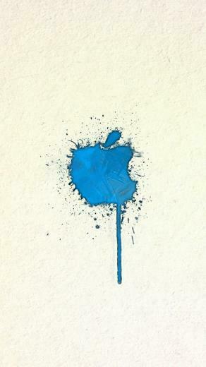 Spraying Apple Logo Splash In Wallpaper