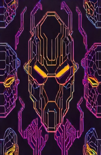 Neon Mask Wallpaper