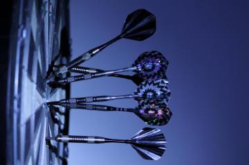 Darts In A Dartboard 4k Ultra HD Wallpaper Background Image
