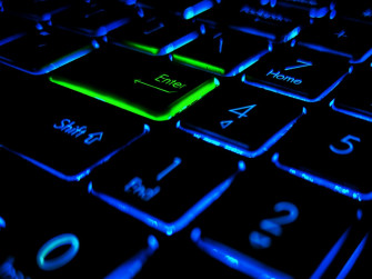 Black And Green Computer Keyboard Photo Image On