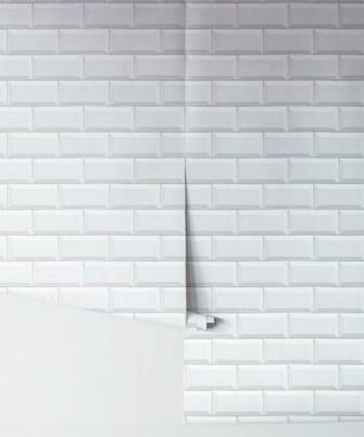 White Subway Tiles Wallpaper Minimal Milton King