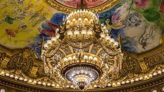 Chandelier In The Palais Garnier Paris HD Wallpaper Background