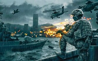 Army Soldier Rifle Ship Helicopter Military Wallpaper404 HD Jpg