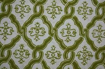 S Vintage Flocked Wallpaper Small Green By Kitschykoocollage
