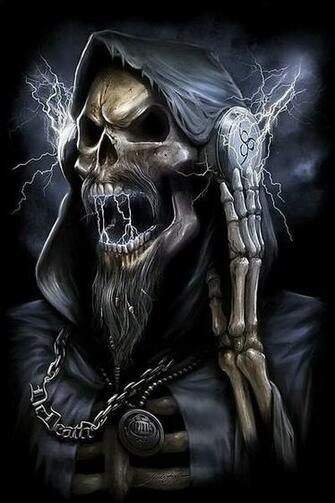 Rockn Roll Skull Phone Wallpaper By Starrr72