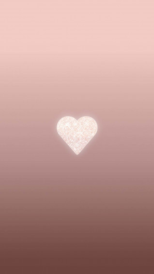 Rose Gold iPhone White Heart Wallpaper