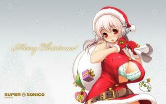 Christmas Sex Girl Super Sonico Wallpaper HD Cleavage Jpg