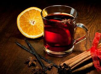 Orange Spices Cinnamon Vanilla Sticks Drink Winter Wallpaper