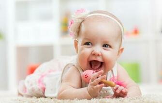 Wallpaper Flower Joy Happiness Smile Girl Baby Rattle Image