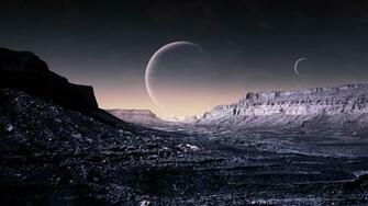 Planets Surface Spacescape Science Fiction Wallpaper Background