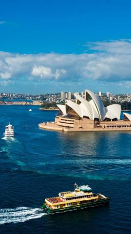 Wallpaper Sydney Opera House Theater Harbor