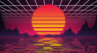 The Sun Music Star Background 80s Wallpaper Neon Vhs S