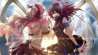 Winged Girls Anime Design HD Wallpaper