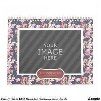 Family Photo Calendar Floral Background