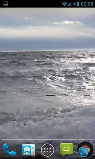 Ocean Waves Live Wallpaper HD With Calming Effect Showing A Blue