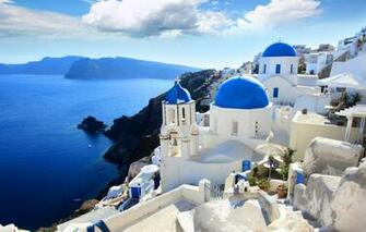 Wallpaper Sea Landscape Nature Home Santorini Greece Image