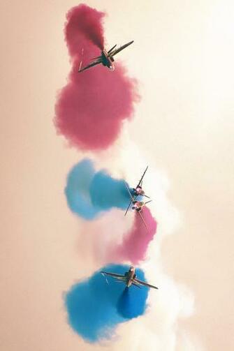 Ios7 Red Arrow Parallax HD iPhone iPad Wallpaper