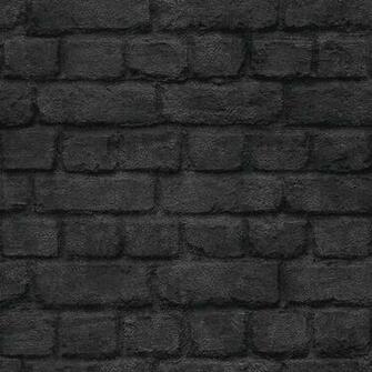 Wallpaper Warehouse Photographic Brick Effect Black