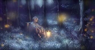 All Male Chevasis Forest Ginko Mushishi Grass Night