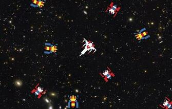 Galaga Sci Fi Arcade Shooter Spaceship Action Atari Wallpaper