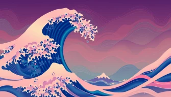 Japanese Wave Computer Wallpaper