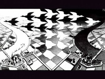 My Wallpaper Artistic Escher Day And Night