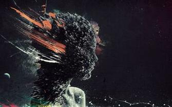 Manipulation Cg Digital 3d Fractal Shatter Psychedelic Skulls Dark
