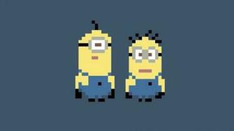 Pixelated Minions Wallpaper