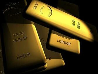 Gold Bullion Black Wallpaper
