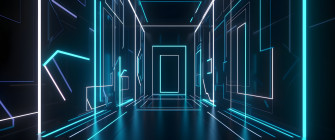 Neon Wallpaper 4k Wall Modern Lighting Cyan 5k