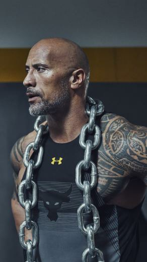Fitness Mobile Wallpaper In Dwayne Johnson Workout