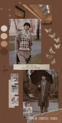 Taehyung Wallpaper Aesthetic Di Kartun Foto