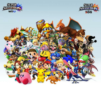 Super Smash Bros Wii U 3ds Group Wallpaper V17 By Crossovergamer On