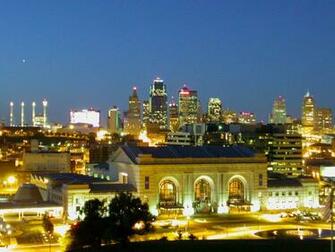 Kansas City Missouri Downtown At Twighlight