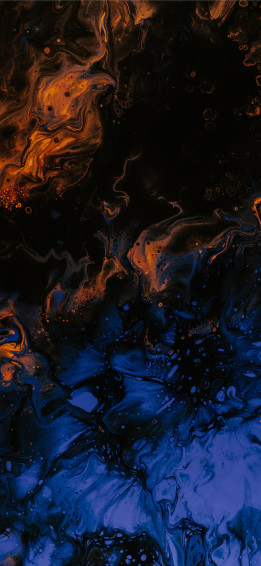 Brown And Blue Abstract Painting iPhone Wallpaper