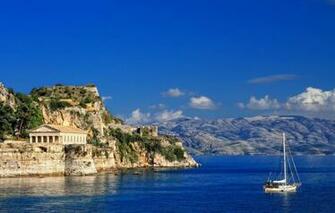 Wallpaper Sea Shore Yacht Corfu Image For Desktop Section