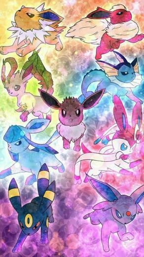 Eevee Evolutions Sylveon Vaporeon Flareon Jolteon Glaceon